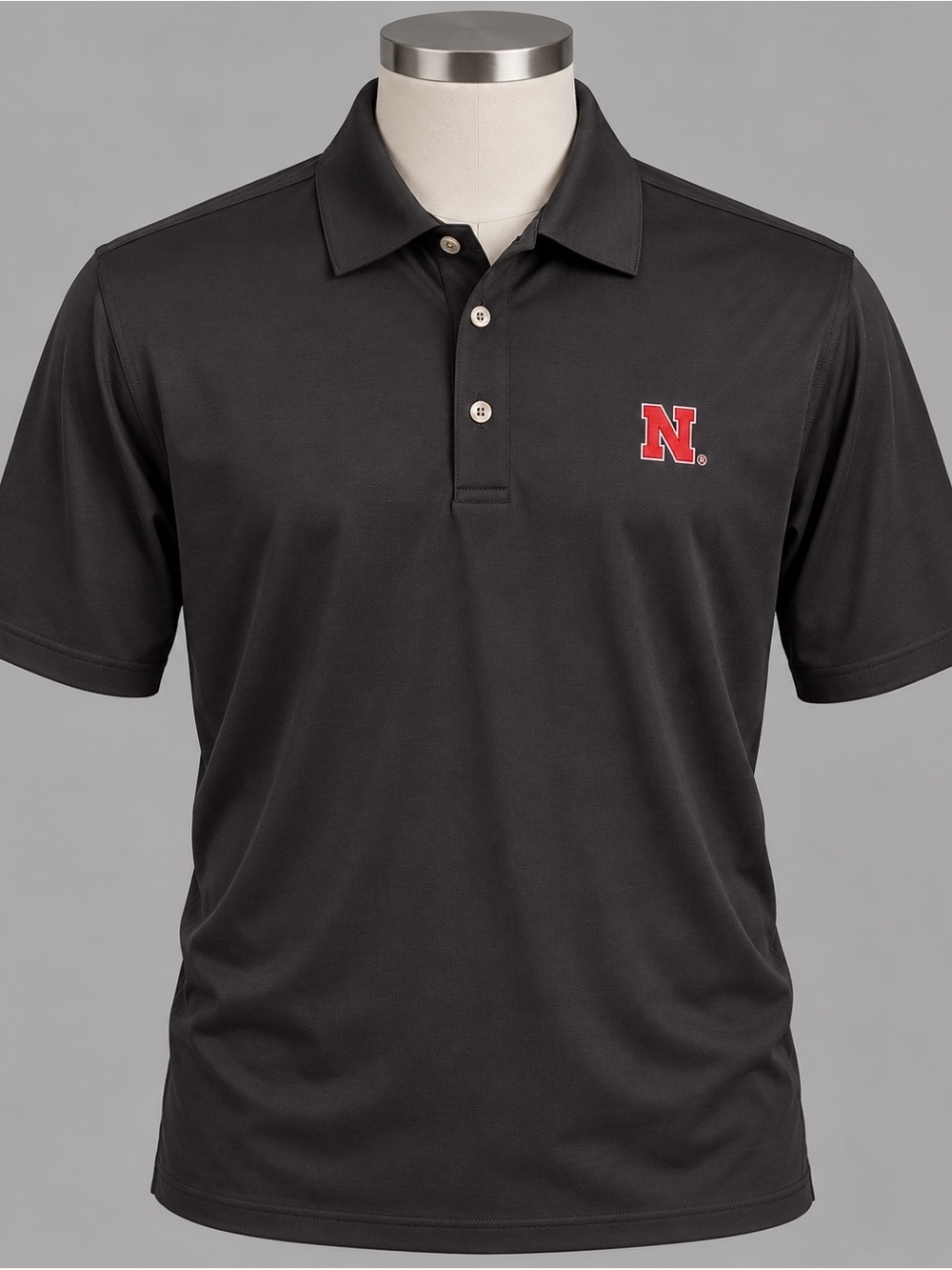 Peter Millar Nebraska Cornhuskers Men’s XL Black Polo Shirt NCAA Golf Husker N
